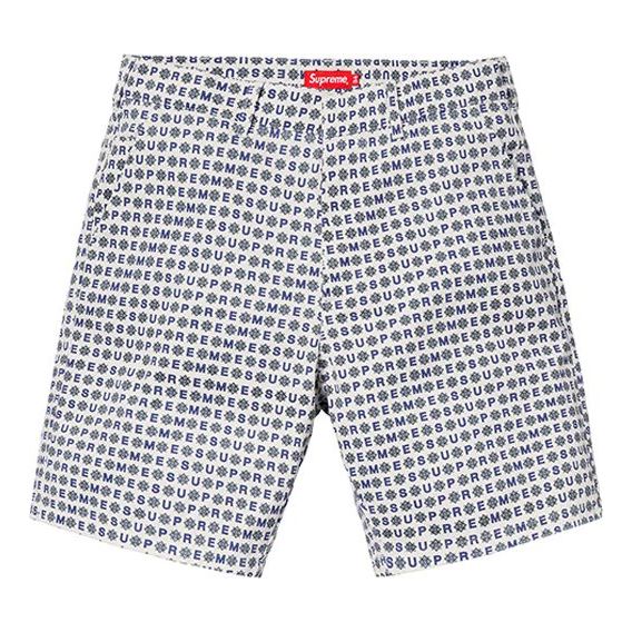 Supreme SS19 Work Short Cargo Shorts Unisex White Pattern SUP-SS19-10127