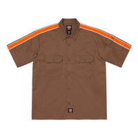 Supreme x Dickies Stripe S/S Work Shirt 'Brown Orange' SUP-SS22-815