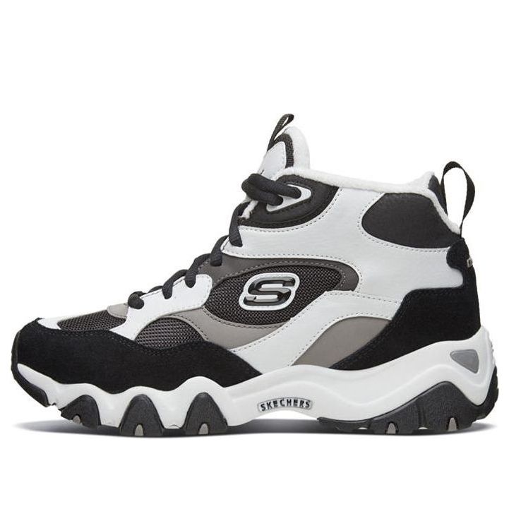 (WMNS) Skechers D'Lites 2.0 High-Top Running Shoes Black/White 88888382-BKW