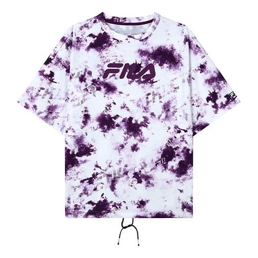 (WMNS) FILA Logo Letter Printing Round-Neck Purple A11W132105F-AP