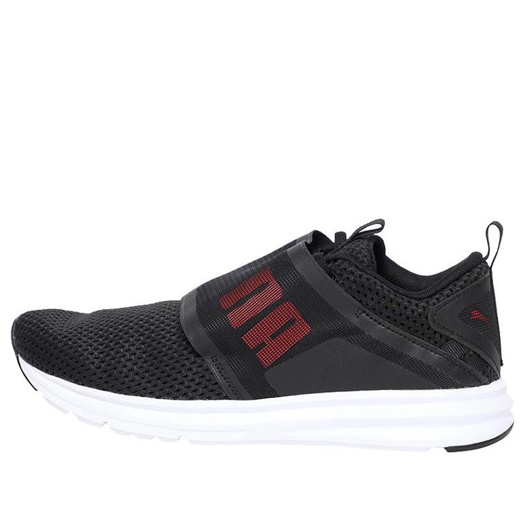 PUMA Enzo Strap Mesh Low Running Shoes Black/White/Red 190481-01
