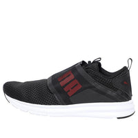 PUMA Enzo Strap Mesh Low Running Shoes Black/White/Red 190481-01