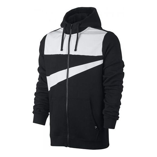 Nike Big Swoosh AS Men's Nike Sportswear Hoodie FZ FLC Hybrid Black 861713-010