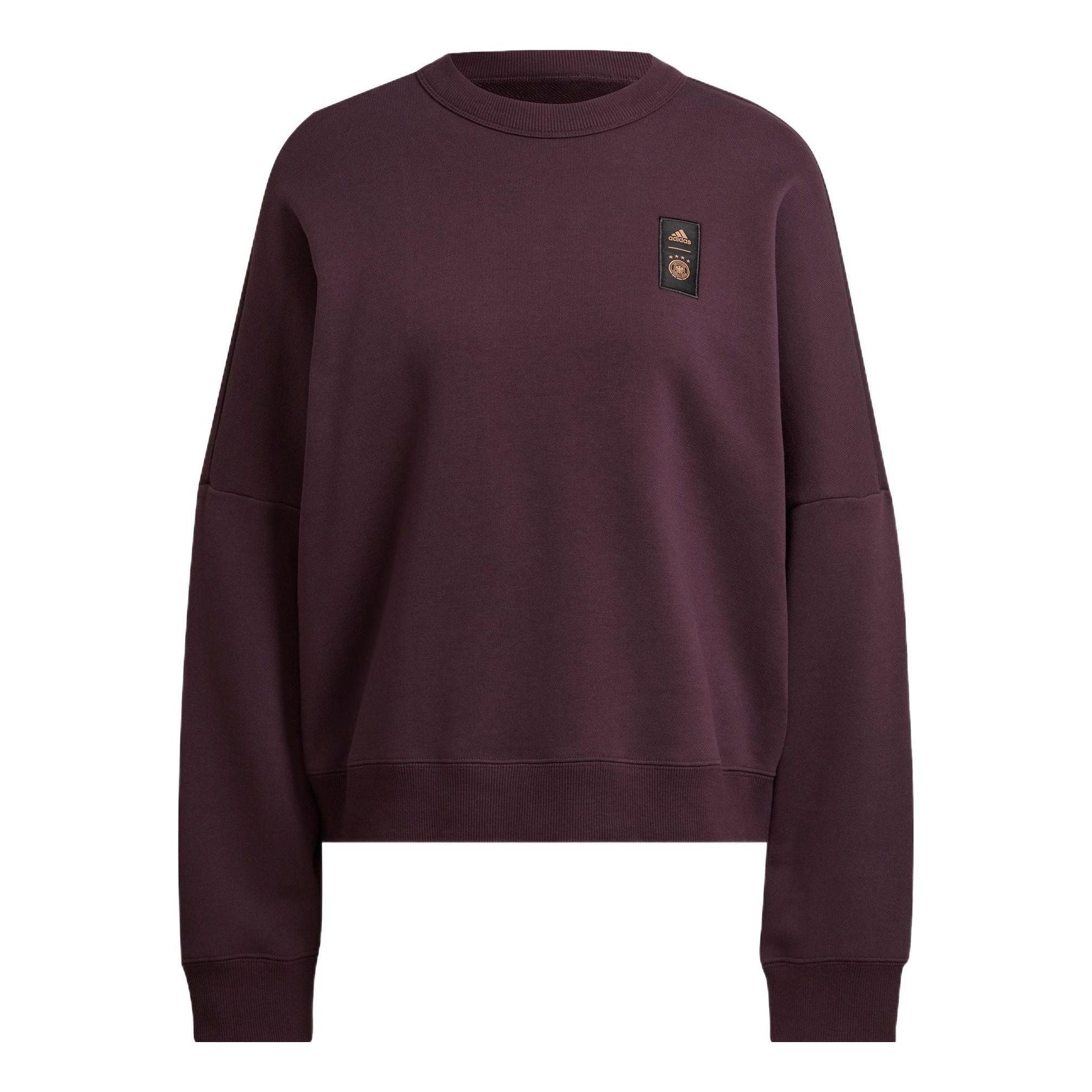 (WMNS) adidas Germany Round Neck Sweatshirt 'Burgundy' HC1277