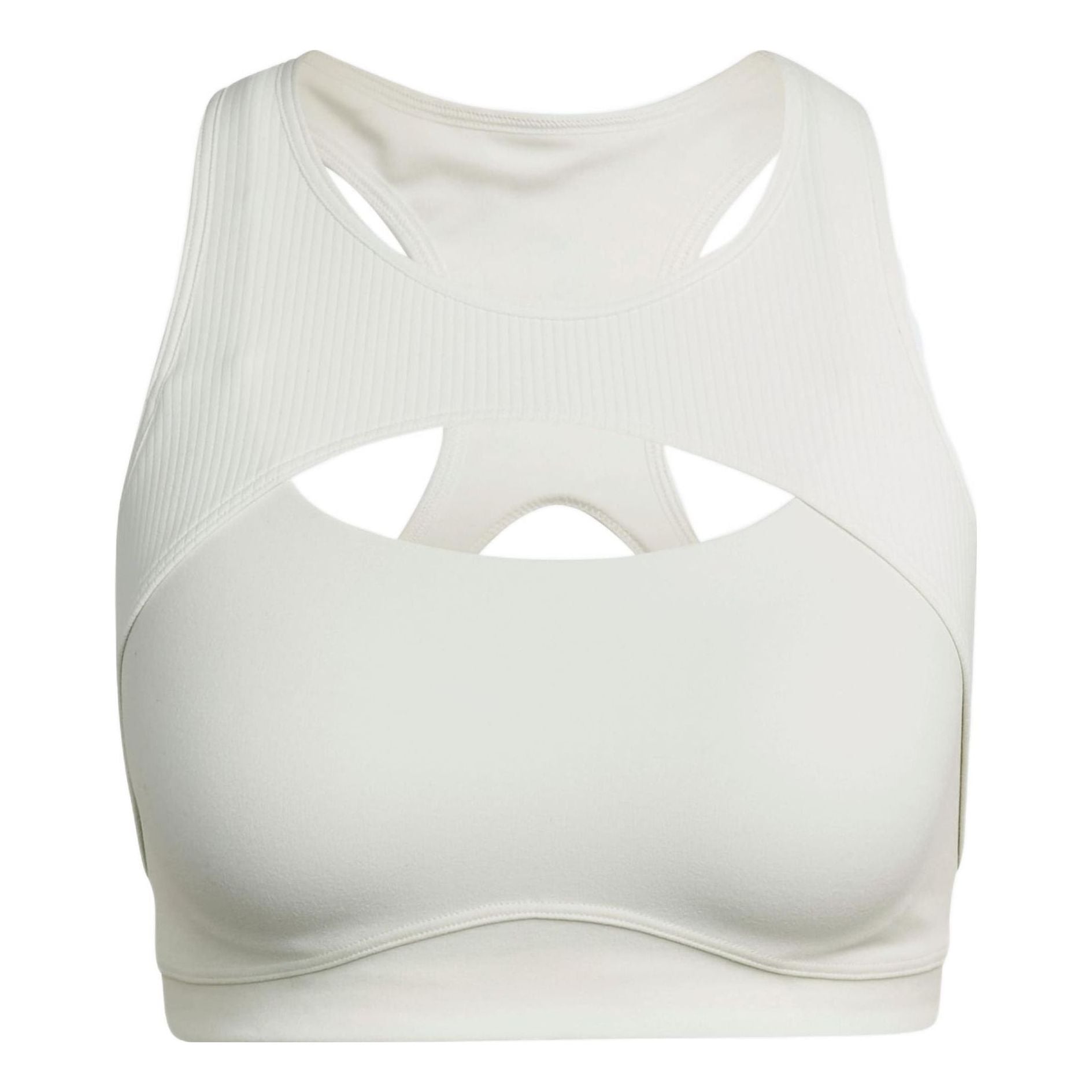 (WMNS) adidas CoreFlow Studio Medium-Support Yoga Wind Bra 'White' HM6369