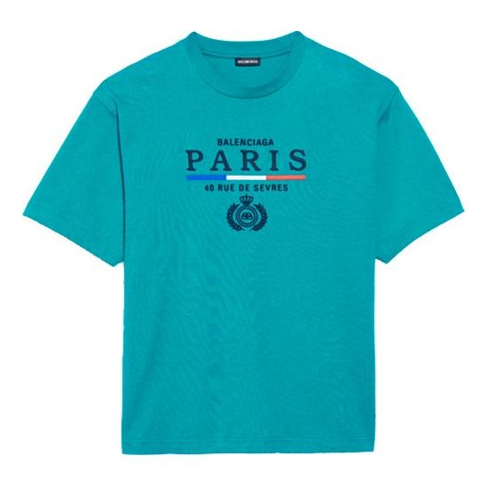 Balenciaga SS20 Paris Flag Regular Paris Logo Tee 594579TGV483640