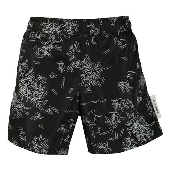 Men's Off-White SS21 Printing Black Pants OMFA003F20FAB0021001