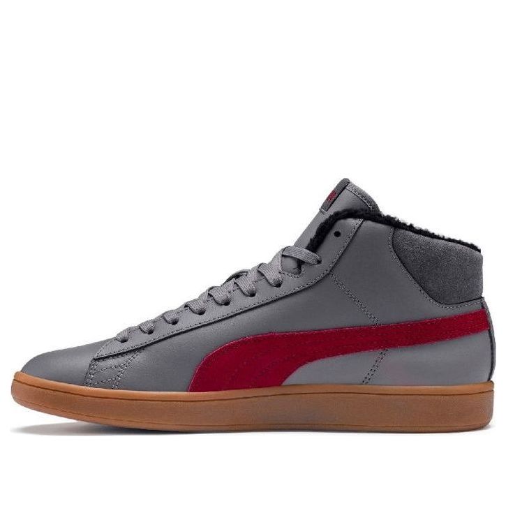 PUMA Smash v2 Mid Winterized 'Grey Red' 367338-04