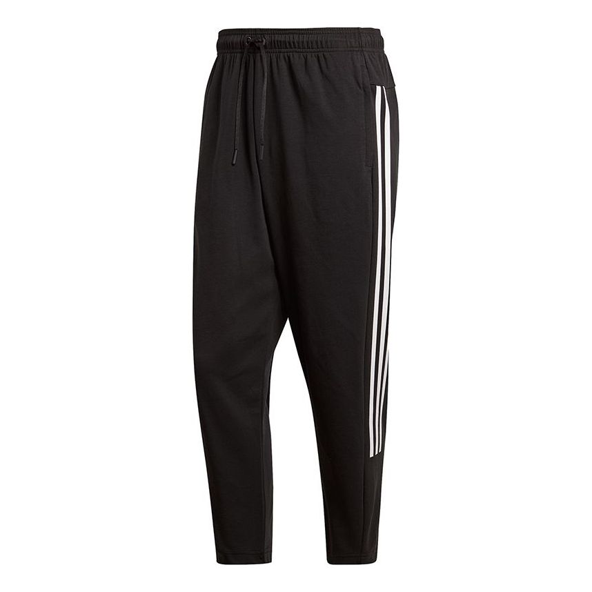 adidas Id Summer Tp Running Training Stripe Knit Sports Pants Black DU1113