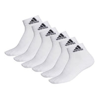 adidas Unisex Logo Embroidery Sports Sock 6 Pairs White AA2285