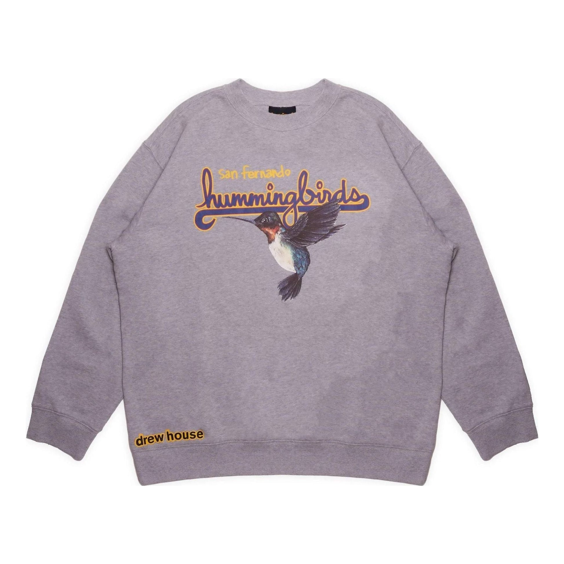 Drew House Hummingbirds Crewneck Sweatshirt 'Heather Grey' DR-FW22-450
