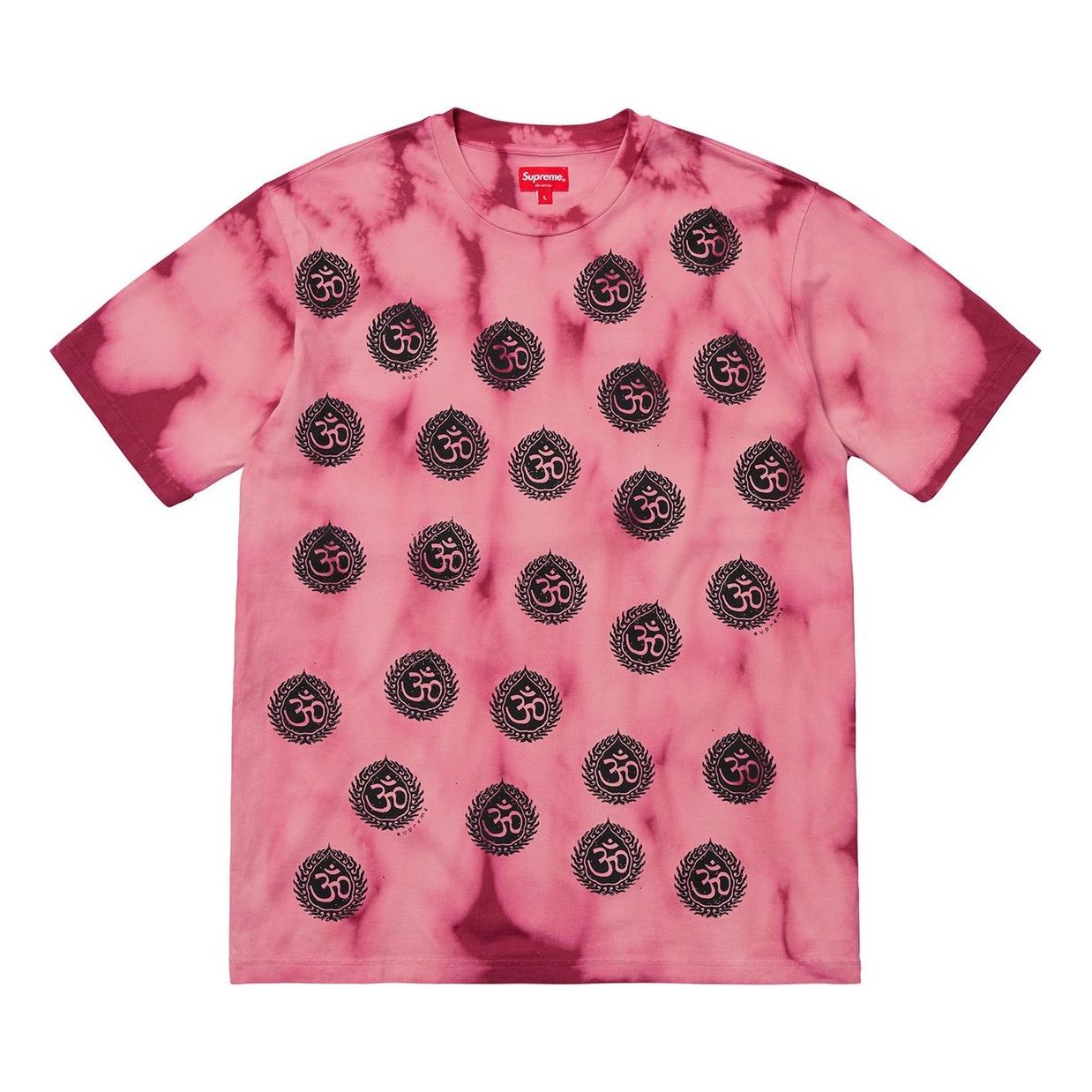 Supreme FW18 Om Tee Cardinal Printing Short Sleeve Unisex Pink SUP-FW18-234