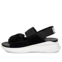 (WMNS) UGG Silverlake Black White Sandals 1101919-BKW