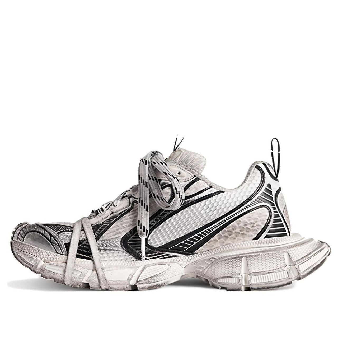 (WMNS) Balenciaga 3XL Sneakers 'White and Black Mesh and Polyurethane' 734731W3XL49710