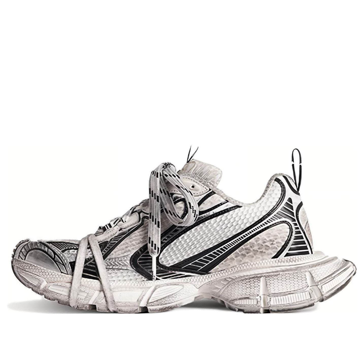 (WMNS) Balenciaga 3XL Sneakers 'White and Black Mesh and Polyurethane' 734731W3XL49710
