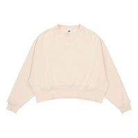 (WMNS) Nike Sportswear Collection Small Logo Cropped Sweatshirt 'Beige' DJ7666-219