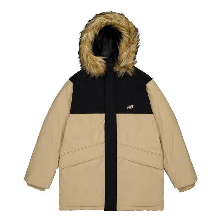 New Balance Warm Hooded Coat Asia Sizing 'Khaki Black' AMJ33330-INC