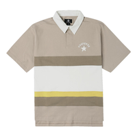 Converse Colorblock Logo Polo Shirt Asia Sizing 'Beige White' 10024880-251