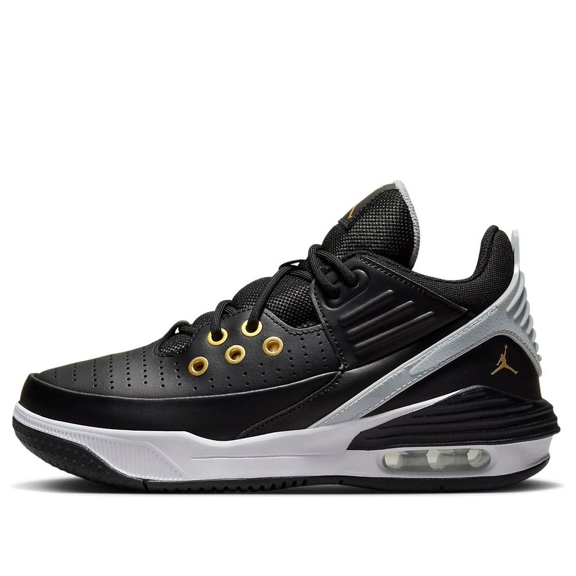 (GS) Air Jordan Max Aura 5 'Black Grey Gold' DZ4352-017