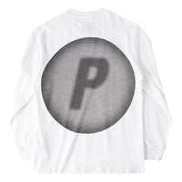 Men's PALACE Pircular Long Sleeves Logo White P15LS011