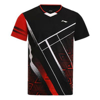 Li-Ning Badminton Series Quick Dry Training tournament Short Sleeve Black AAYS071-2