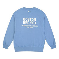 MLB Boston Red Sox Loose Printing Logo Athleisure Casual Sports Long Sleeves Unisex Blue 31MT21011-43U