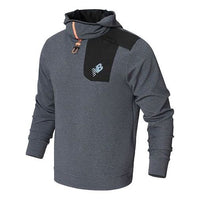 New Balance Men's New Balance Contrast Color Stitching Sports Hooded Long Sleeves Gray MT21286-BK