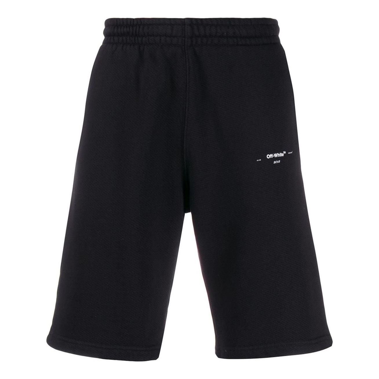 Men's Off-White Logo Solid Color Casual Shorts Version Black OMCI006R20D250171001