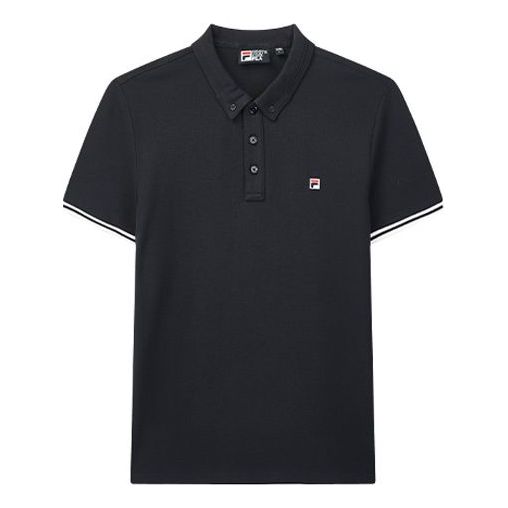 FILA Logo Printing Cotton Short Sleeve Polo Shirt Blue F61M028119F-NV