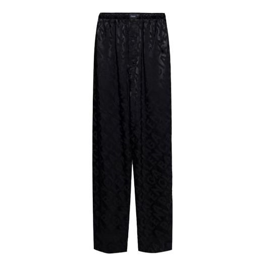 Balenciaga Logo Jacquard Trousers 'Black' 658883TLO581000