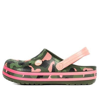 (GS) Crocs Crocband Multi Graphic Clogs 'Green Pink' 205532-737