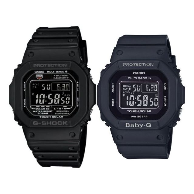 CASIO G-Shock Digital 'Black Combo' GW-M5610-1BJF&BGD-5000UMD-1JF