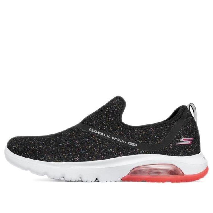 (WMNS) Skechers Go Walk Air Sneakers Black/White/Red 16097-BKHP