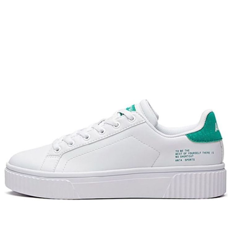 (WMNS) ANTA Skateboarding Shoes 'White Green' 92848010-6