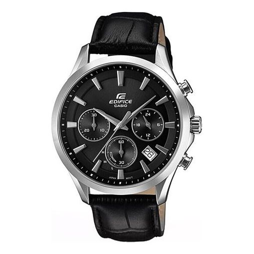 CASIO Waterproof Sapphire Crystal Solar Powered Mens Black Analog EFB-590SBL-1AVUPR