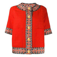 (WMNS) Gucci Square G-Trim Tweed Cardigan For Red 609016-ZADDL-6075