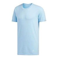 Men's adidas 25/7 TEE Running Sports Short Sleeve Blue Gray 7 TEE DZ1814
