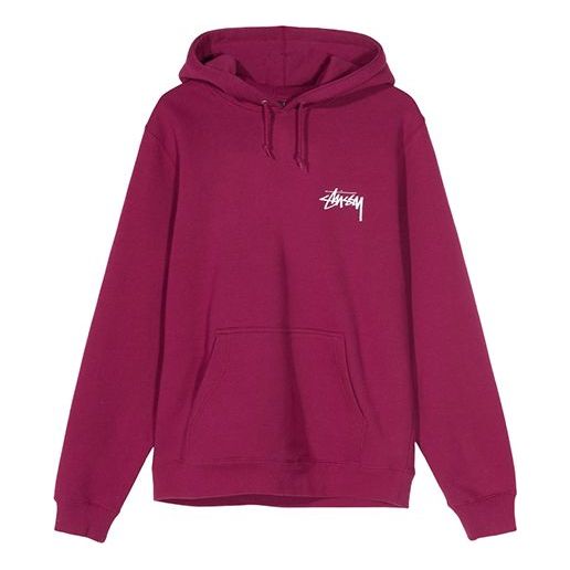 Stussy Say It Loud Hood Large Fleece Lined Red 1924481-WINE