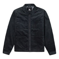 Converse Retro Solid Color corduroy Jacket Couple Style Black 10021951-A04