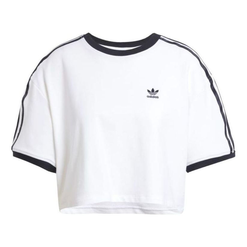 (WMNS) adidas 3s Loose Crop Top Asia Sizing 'White' JC8150