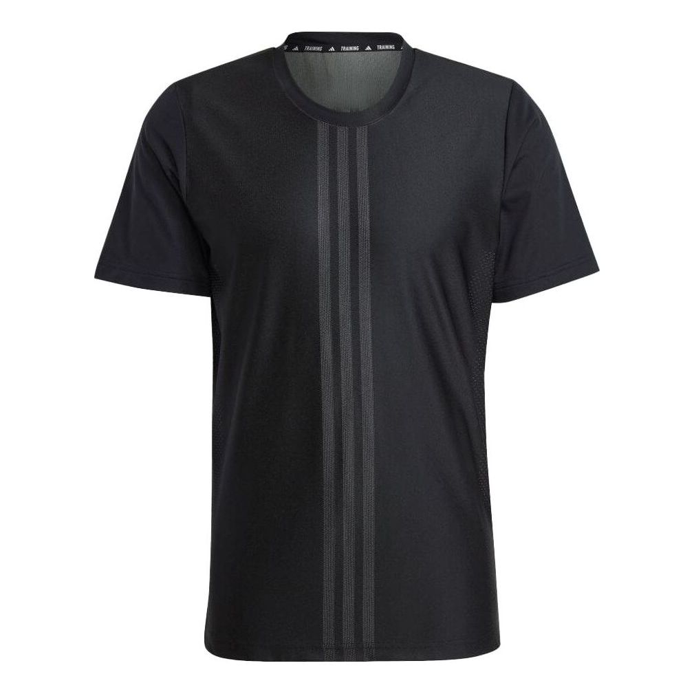 adidas HIIT Workout 3-Stripes Tee Asia Sizing 'Black' HZ3072