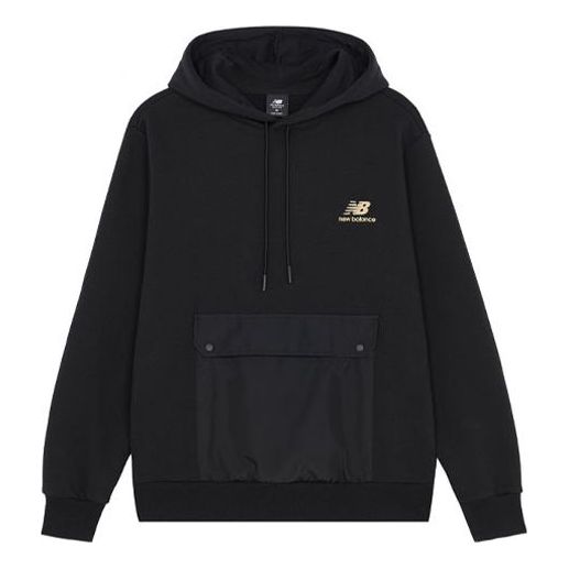 New Balance Logo Printing Pullover Sports Black AMT14338-BK