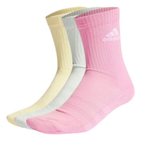 adidas Cushioned Crew Socks 'Pink Green Yellow' HI1647