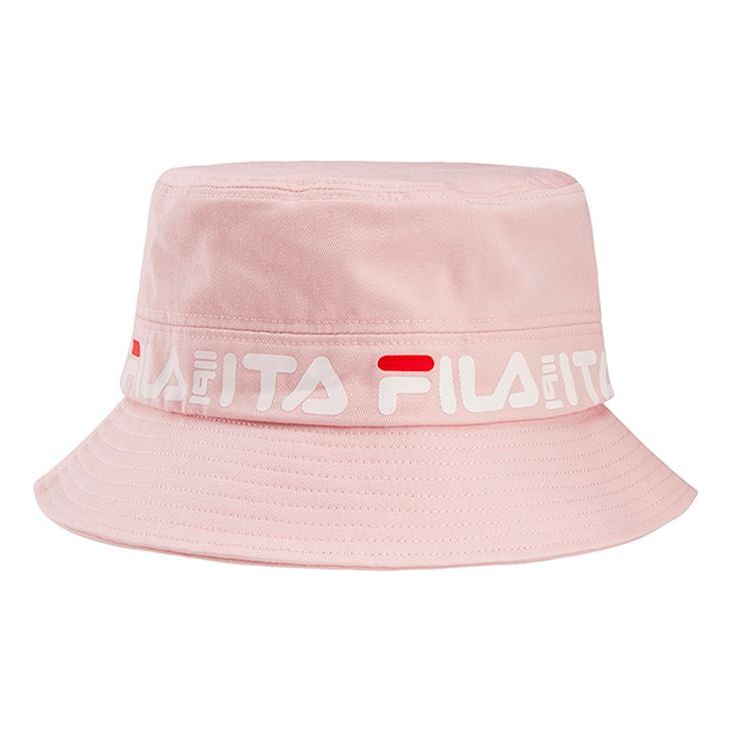 FILA Logo Printing Pink Fisherman's Hat PK-F13U928216B