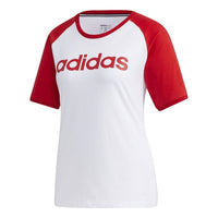 (WMNS) adidas neo Large logo Alphabet Printing Short Sleeve White GL1176