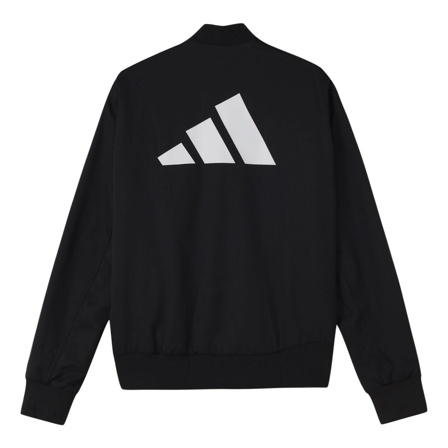adidas Fi Jkt Wv Bomb Logo Printing Fleece Lined Stay Warm Sports Jacket Black GP0975