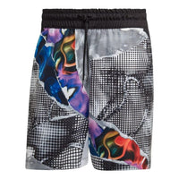 Men's adidas Pattern Full Print Casual Tennis Sports Shorts Gray HG6420