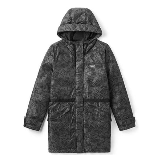 (WMNS) Vans Stay Warm mid-length hooded down Jacket Black VN0A48CQBLK