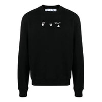 Off-White FW21 Logo Round Neck Long Sleeves Loose Fit Black OMBA025S21FLE0071010