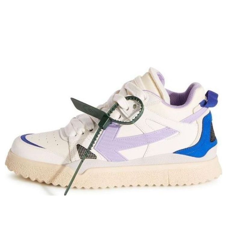(WMNS) Off-White Sponge Mid-Top Sneakers 'White Blue Purple' OWIA271F23LEA0010136